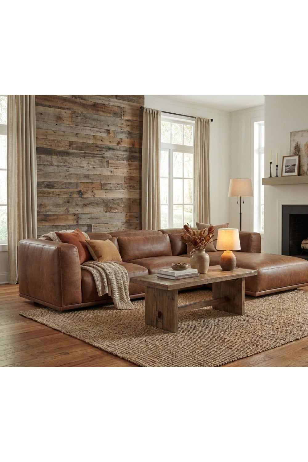   Modern European furniture - Brown Leather Chaise Sofa - www.oroa.com | Oroa.com