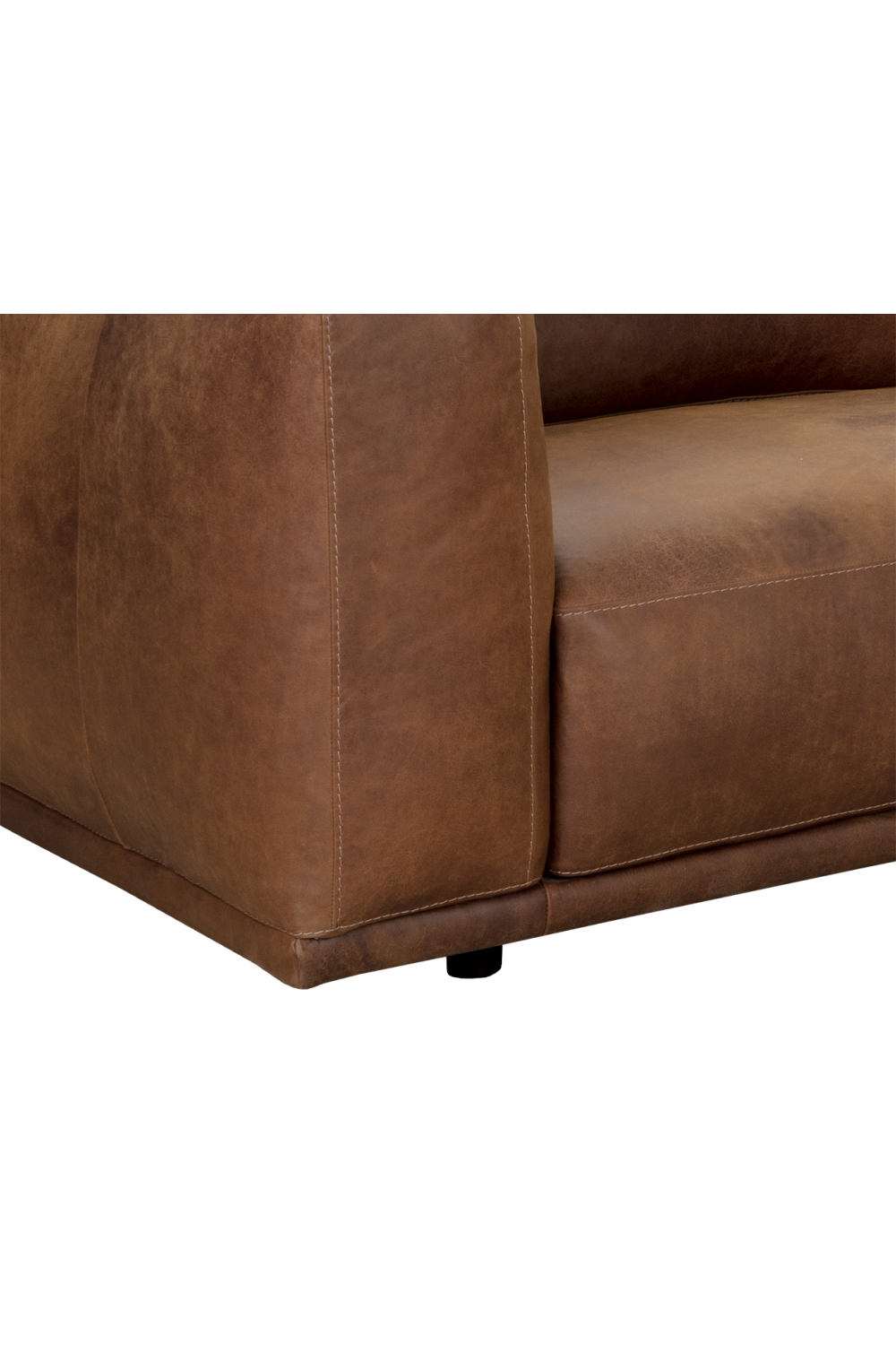   Modern European furniture - Brown Leather Chaise Sofa - www.oroa.com | Oroa.com