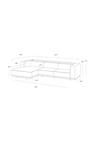   Modern European furniture - Brown Leather Chaise Sofa - www.oroa.com | Oroa.com
