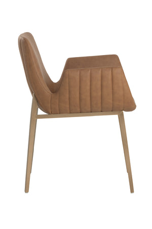   Modern European furniture - Leather Look Scooped Dining Armchair - www.oroa.com | Oroa.com