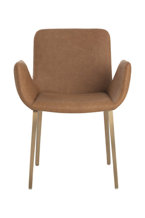   Modern European furniture - Leather Look Scooped Dining Armchair - www.oroa.com | Oroa.com