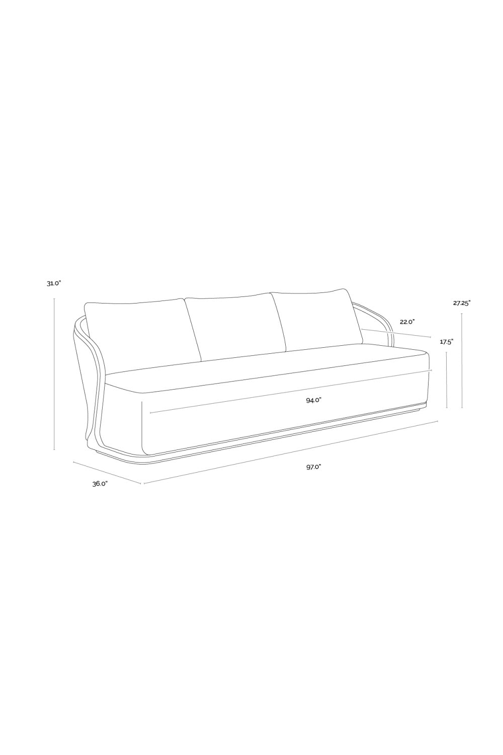   Modern European furniture - Cream Boucle Indoor/Outdoor Sofa - www.oroa.com | Oroa.com