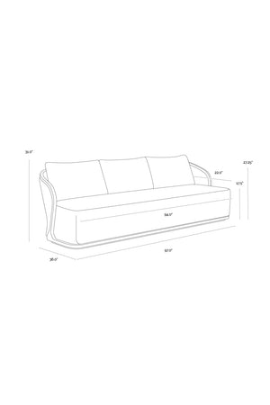   Modern European furniture - Cream Boucle Indoor/Outdoor Sofa - www.oroa.com | Oroa.com