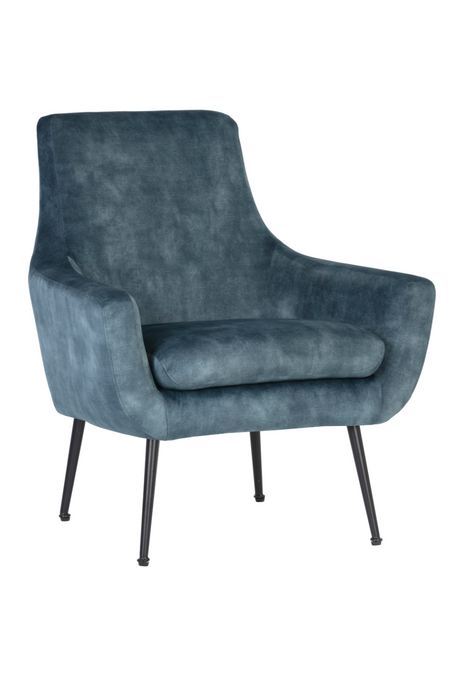   Modern European furniture - Blue Fabric Lounge Chair - www.oroa.com | Oroa.com