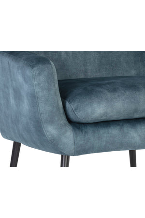   Modern European furniture - Blue Fabric Lounge Chair - www.oroa.com | Oroa.com