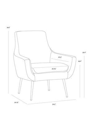   Modern European furniture - Blue Fabric Lounge Chair - www.oroa.com | Oroa.com