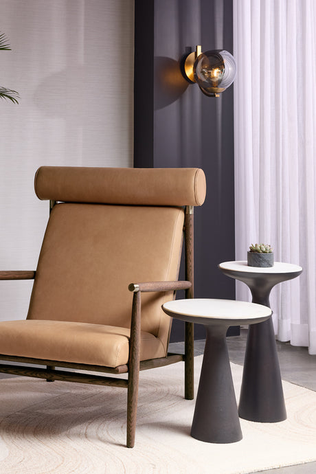   Modern European furniture - Bronze Base Nesting End Tables (2) - www.oroa.com | Oroa.com