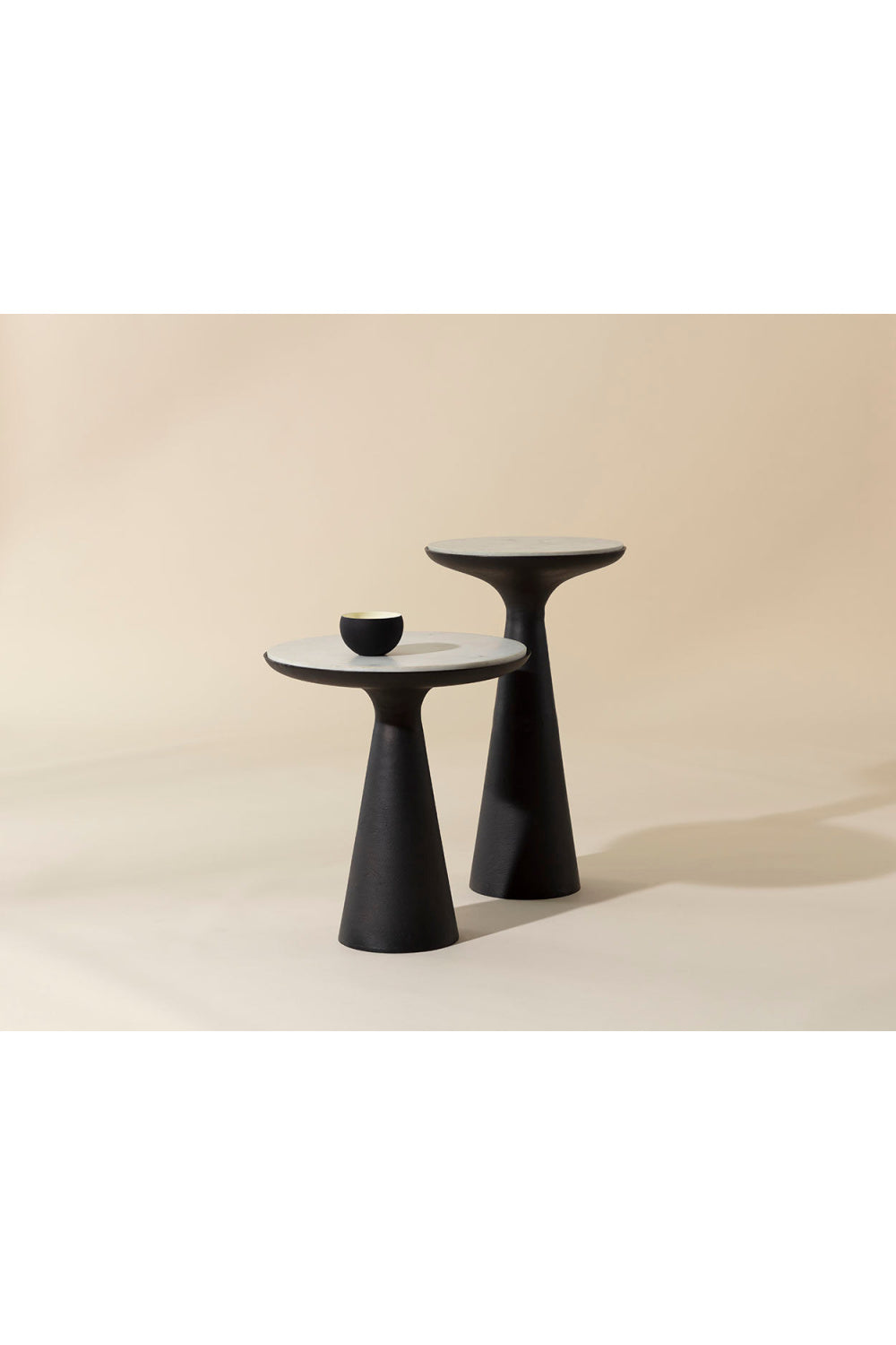   Modern European furniture - Bronze Base Nesting End Tables (2) - www.oroa.com | Oroa.com