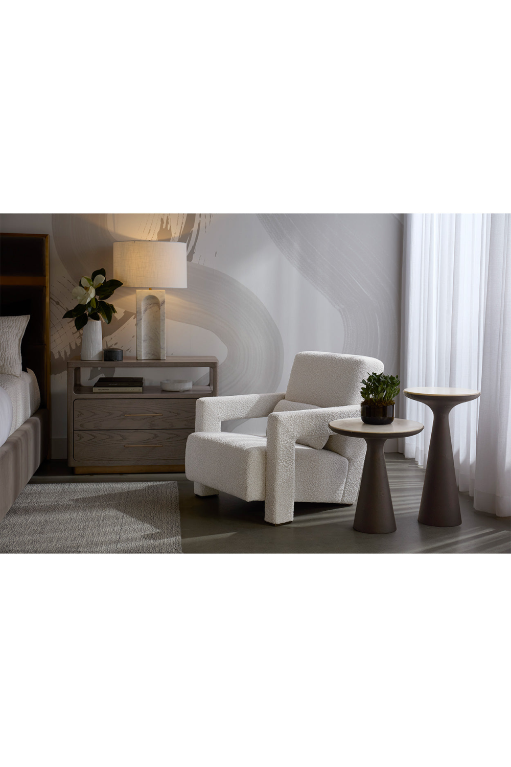   Modern European furniture - Bronze Base Nesting End Tables (2) - www.oroa.com | Oroa.com