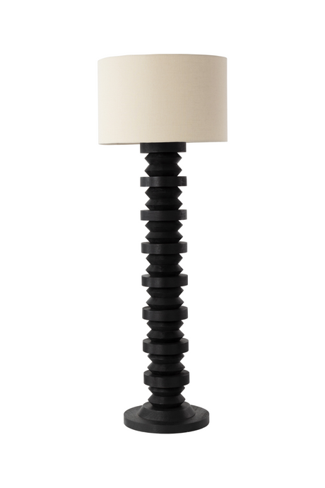   Modern European furniture - Black Wooden Base Floor Lamp - www.oroa.com | Oroa.com