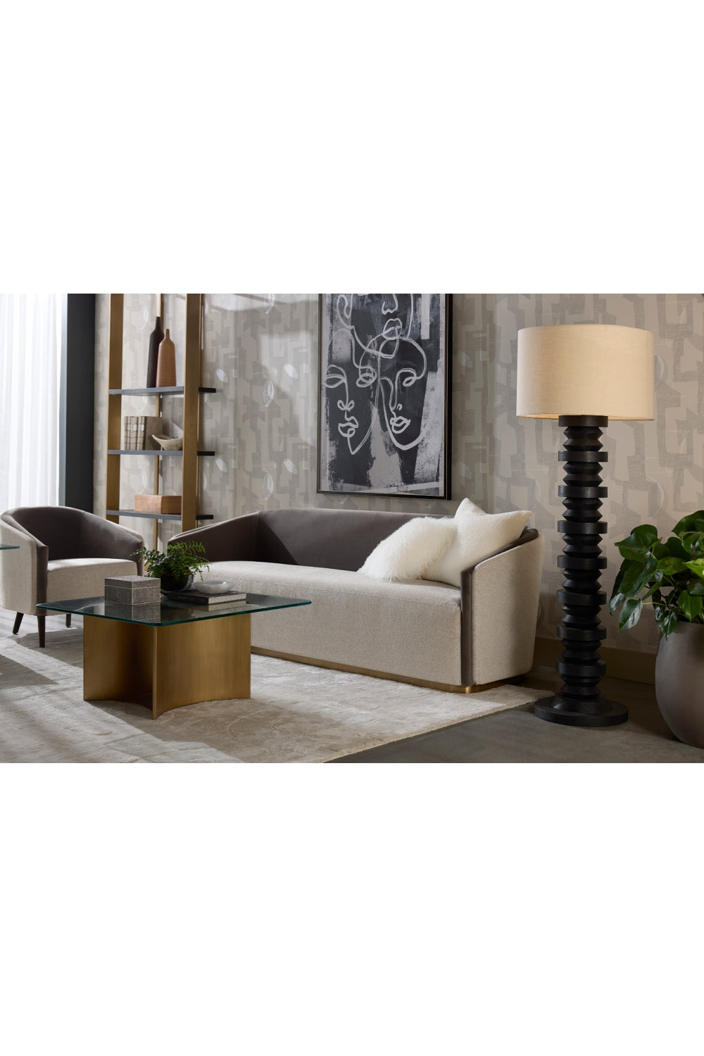   Modern European furniture - Black Wooden Base Floor Lamp - www.oroa.com | Oroa.com