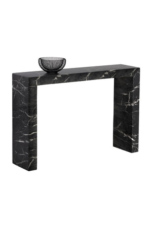   Modern European furniture - Black Marble-Look Indoor/Outdoor Console Table - www.oroa.com | Oroa.com