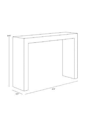  Modern European furniture - Black Minimalist Indoor/Outdoor Console Table - www.oroa.com | Oroa.com