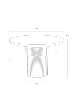  Modern European furniture - Round Indoor/Outdoor Marble Effect Dining Table - www.oroa.com | Oroa.com