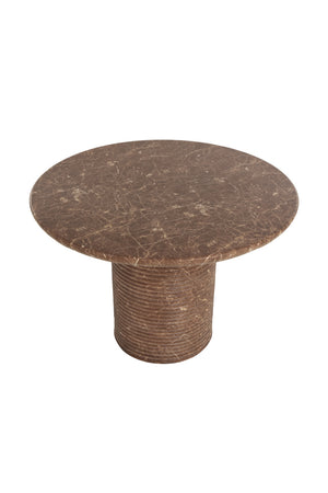   Modern European furniture - Round Indoor/Outdoor Marble Effect Dining Table - www.oroa.com | Oroa.com