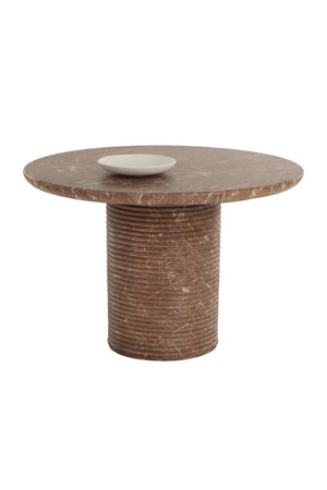   Modern European furniture - Round Indoor/Outdoor Marble Effect Dining Table - www.oroa.com | Oroa.com