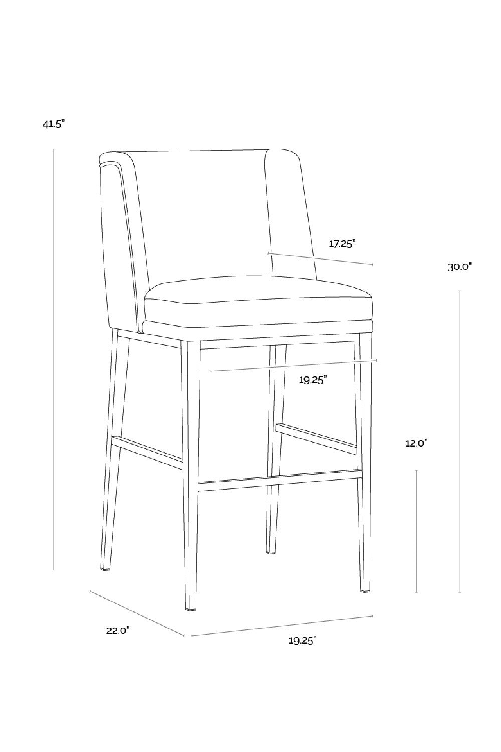   Modern European furniture - Black Bonded Leather Bar Stool - www.oroa.com | Oroa.com
