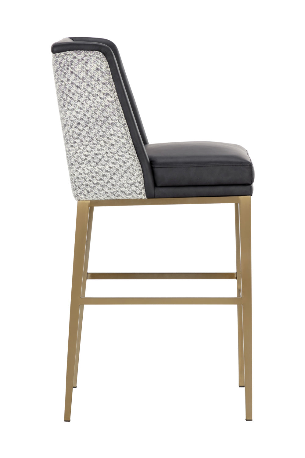   Modern European furniture - Black Bonded Leather Bar Stool - www.oroa.com | Oroa.com