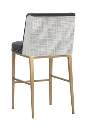   Modern European furniture - Black Bonded Leather Bar Stool - www.oroa.com | Oroa.com