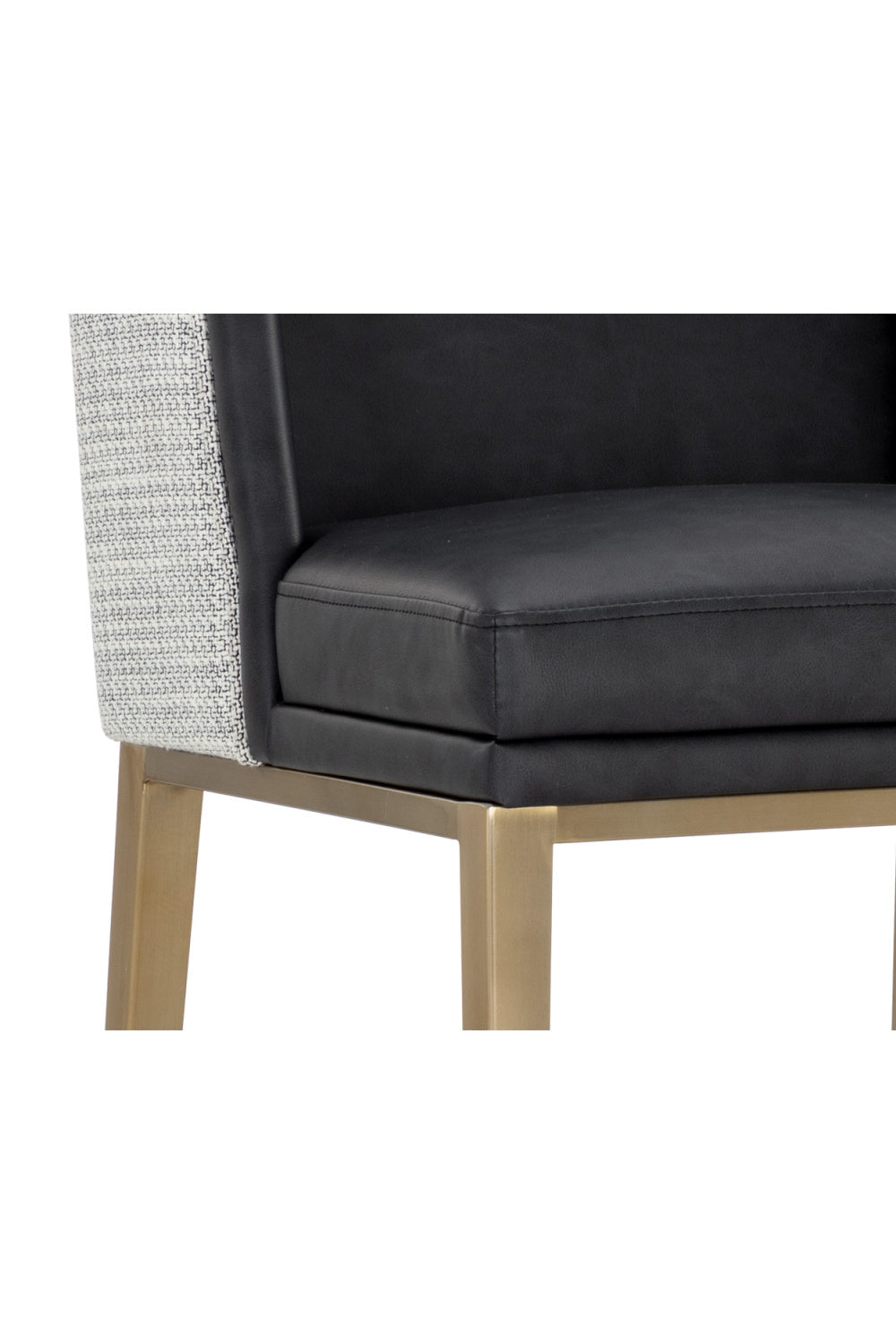   Modern European furniture - Black Bonded Leather Bar Stool - www.oroa.com | Oroa.com