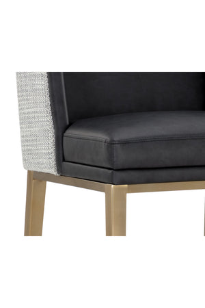   Modern European furniture - Black Bonded Leather Bar Stool - www.oroa.com | Oroa.com