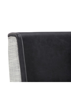   Modern European furniture - Black Bonded Leather Bar Stool - www.oroa.com | Oroa.com