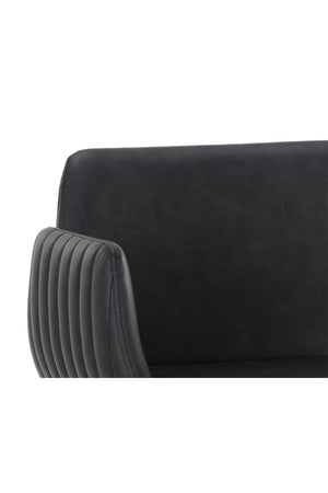   Modern European furniture - Leather-Look Channeled Arm Counter Stool - www.oroa.com | Oroa.com