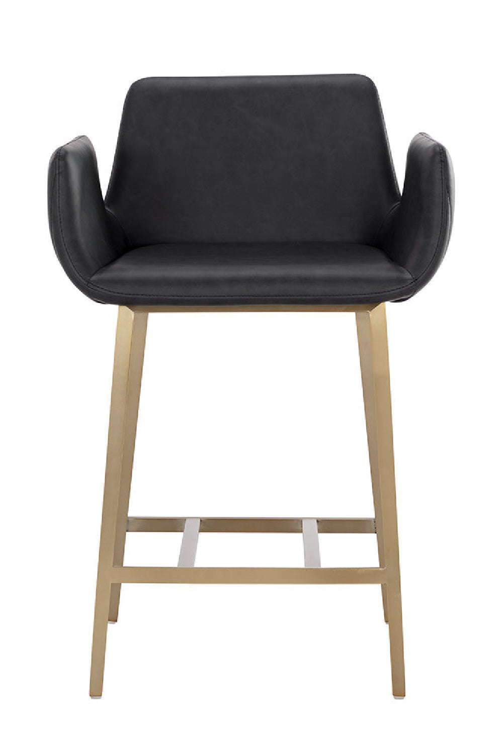   Modern European furniture - Leather-Look Channeled Arm Counter Stool - www.oroa.com | Oroa.com