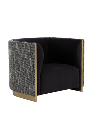   Modern European furniture - Gold Inlay Curved Lounge Chair - www.oroa.com | Oroa.com