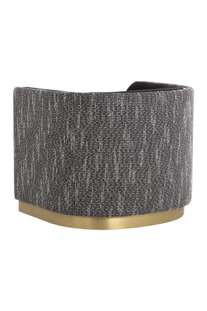   Modern European furniture - Gold Inlay Curved Lounge Chair - www.oroa.com | Oroa.com