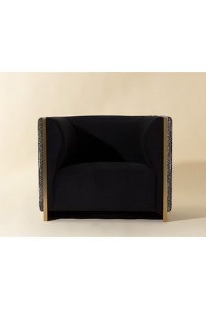   Modern European furniture - Gold Inlay Curved Lounge Chair - www.oroa.com | Oroa.com