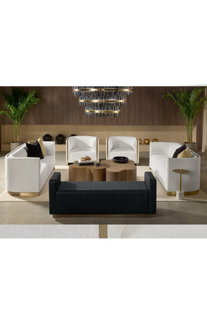   Modern European furniture - Gold Inlay Curved Sofa - www.oroa.com | Oroa.com