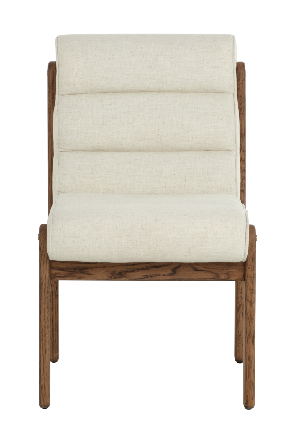   Modern European furniture - Channeled White Fabric Dining Chair - www.oroa.com | Oroa.com