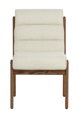   Modern European furniture - Channeled White Fabric Dining Chair - www.oroa.com | Oroa.com