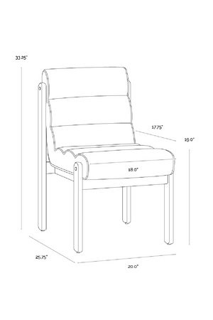   Modern European furniture - Channeled White Fabric Dining Chair - www.oroa.com | Oroa.com