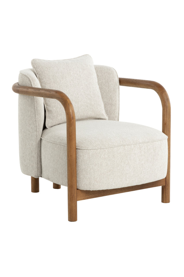 Modern European furniture - Curved Wood Frame Lounge Chair - www.oroa.com
