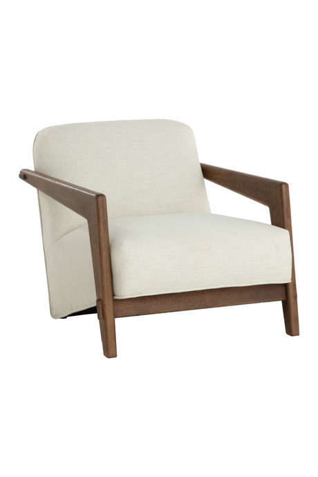   Modern European furniture - Brown Oak Framed Lounge Chair - www.oroa.com | Oroa.com