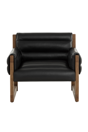   Modern European furniture - Tufted Black Leather Lounge Chair - www.oroa.com | Oroa.com