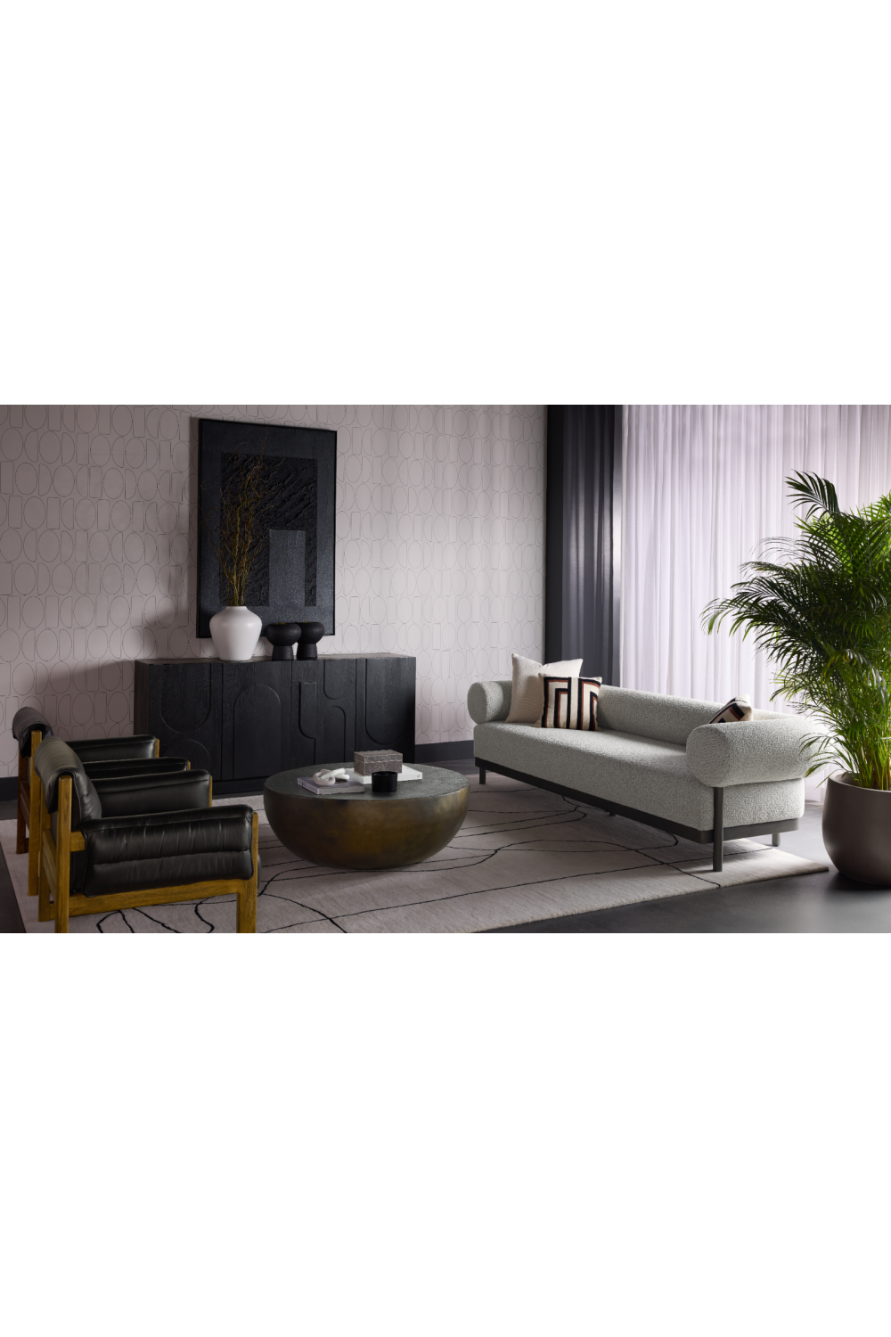   Modern European furniture - Tufted Black Leather Lounge Chair - www.oroa.com | Oroa.com
