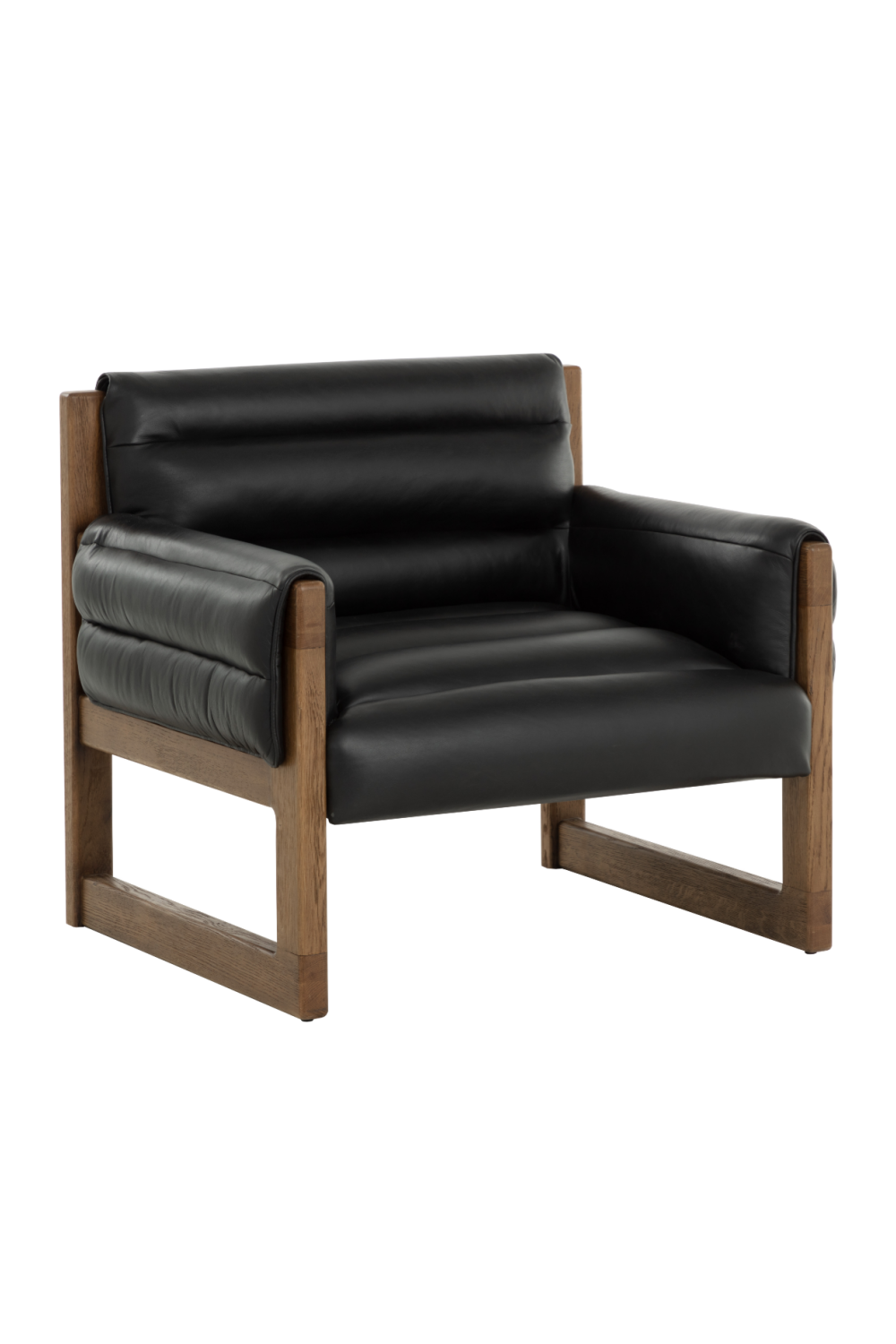   Modern European furniture - Tufted Black Leather Lounge Chair - www.oroa.com | Oroa.com