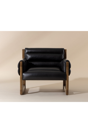   Modern European furniture - Tufted Black Leather Lounge Chair - www.oroa.com | Oroa.com
