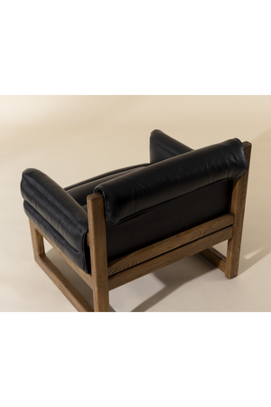   Modern European furniture - Tufted Black Leather Lounge Chair - www.oroa.com | Oroa.com