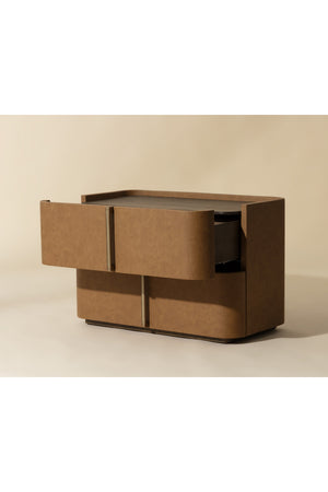   Modern European furniture - Leather-Look 2-Drawer Nightstand - www.oroa.com | Oroa.com