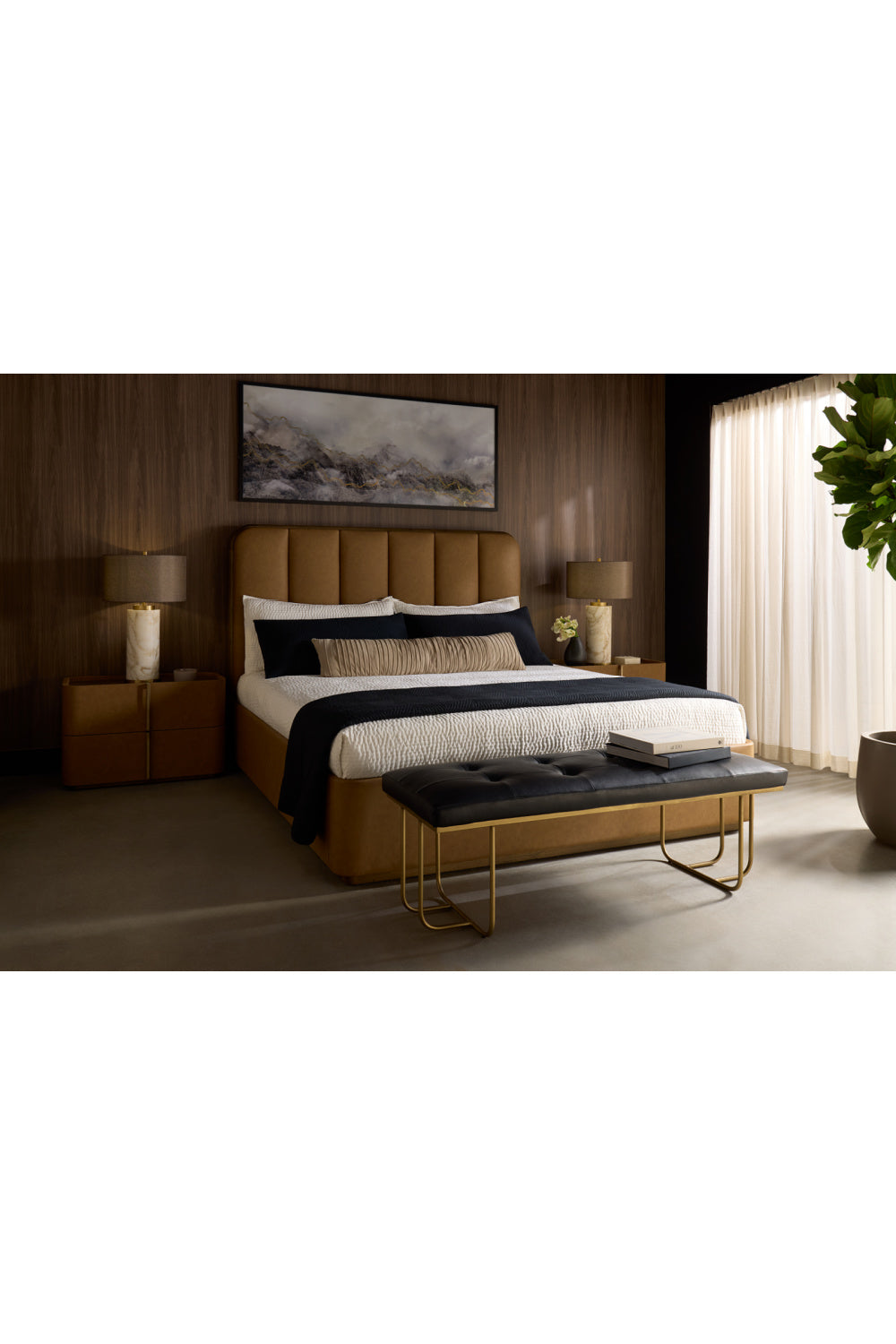   Modern European furniture - Leather-Look 2-Drawer Nightstand - www.oroa.com | Oroa.com
