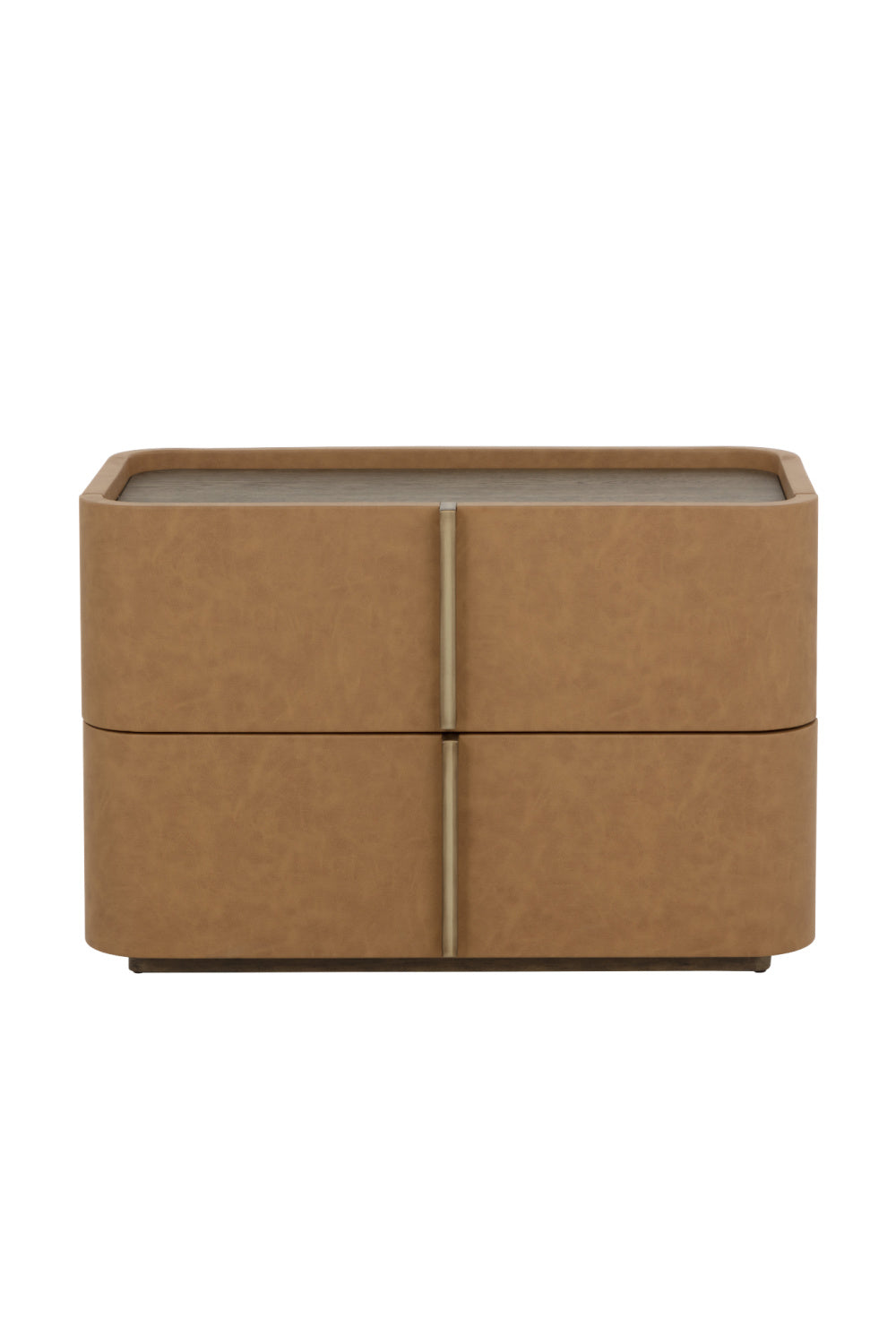   Modern European furniture - Leather-Look 2-Drawer Nightstand - www.oroa.com | Oroa.com