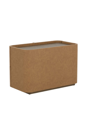   Modern European furniture - Leather-Look 2-Drawer Nightstand - www.oroa.com | Oroa.com