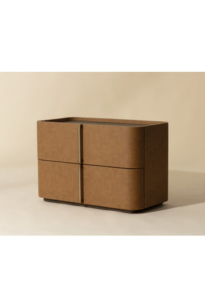   Modern European furniture - Leather-Look 2-Drawer Nightstand - www.oroa.com | Oroa.com