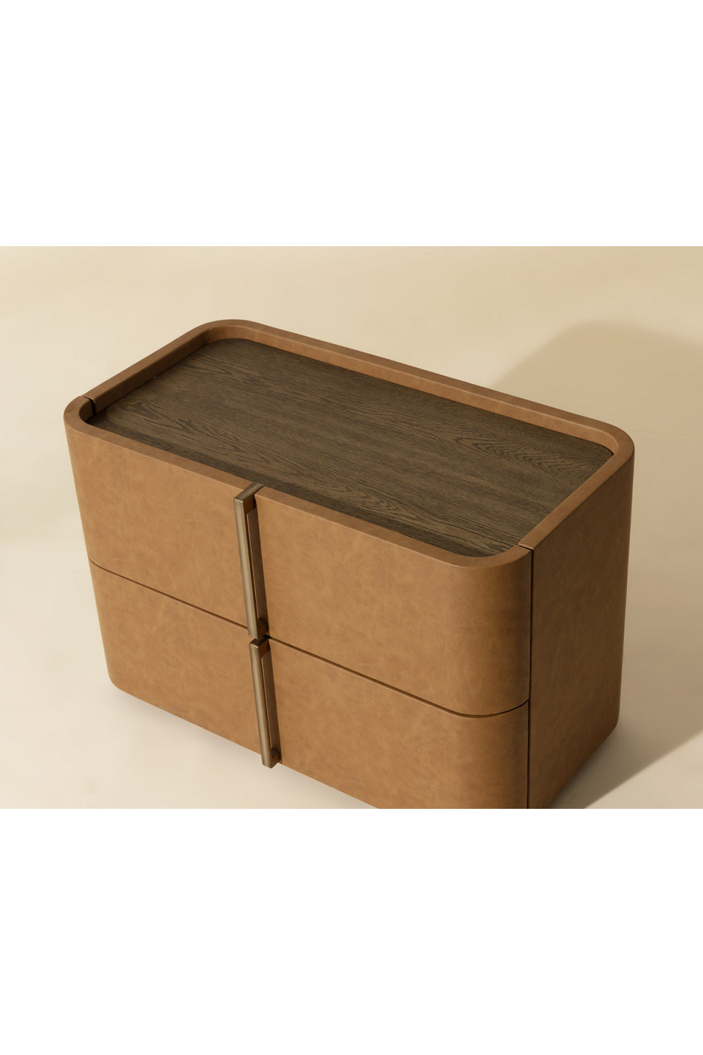   Modern European furniture - Leather-Look 2-Drawer Nightstand - www.oroa.com | Oroa.com