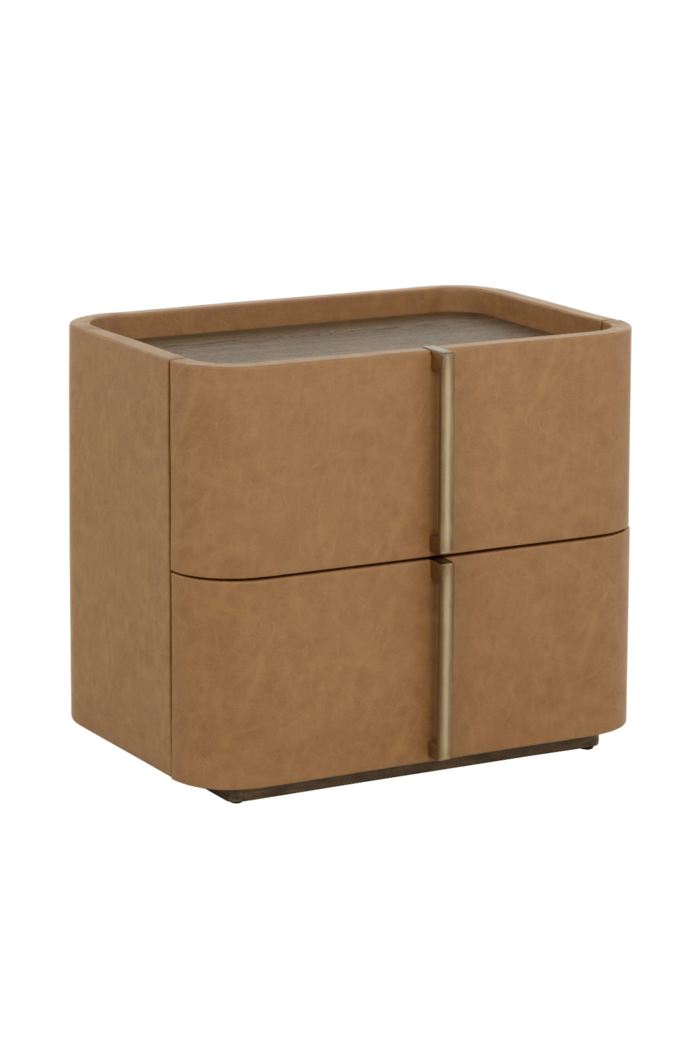   Modern European furniture - Leather-Look 2-Drawer Nightstand - www.oroa.com | Oroa.com