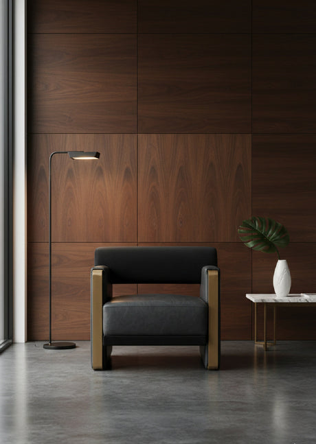   Modern European furniture - Black Bolster-Back Lounge Chair - www.oroa.com | Oroa.com